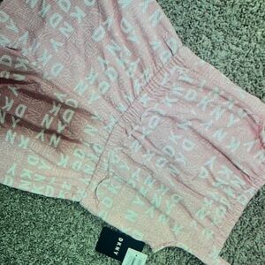 DKNY Pink and White Kids Overalls